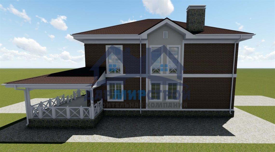 П62 - двухэтажный индивидуальный жилой дом с эксплуатируемой кровлей. — изображение 4