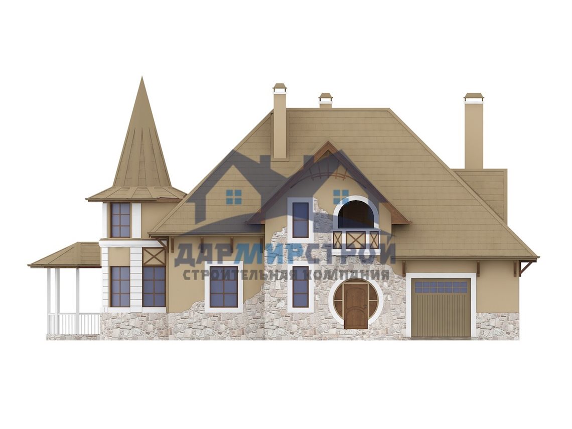 7GS - Проект двухэтажного дома из газобетона с гаражем — изображение 5