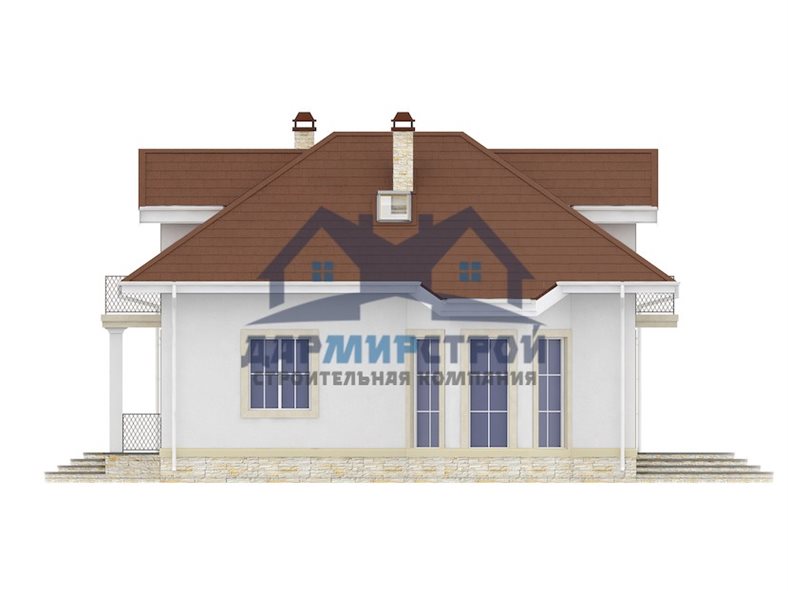 П17 - Проект одноэтажного дома из газобетона с мансардой — изображение 4