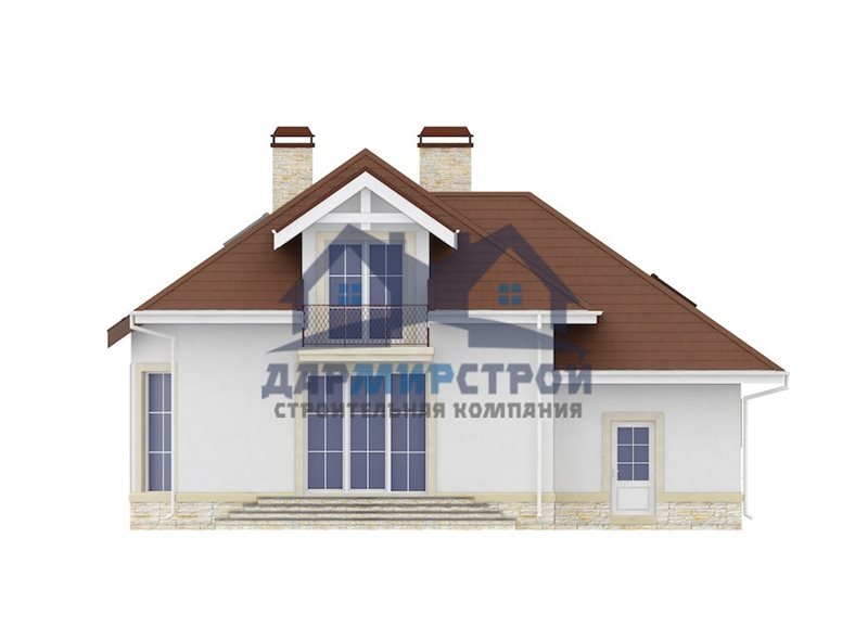 П17 - Проект одноэтажного дома из газобетона с мансардой — изображение 5