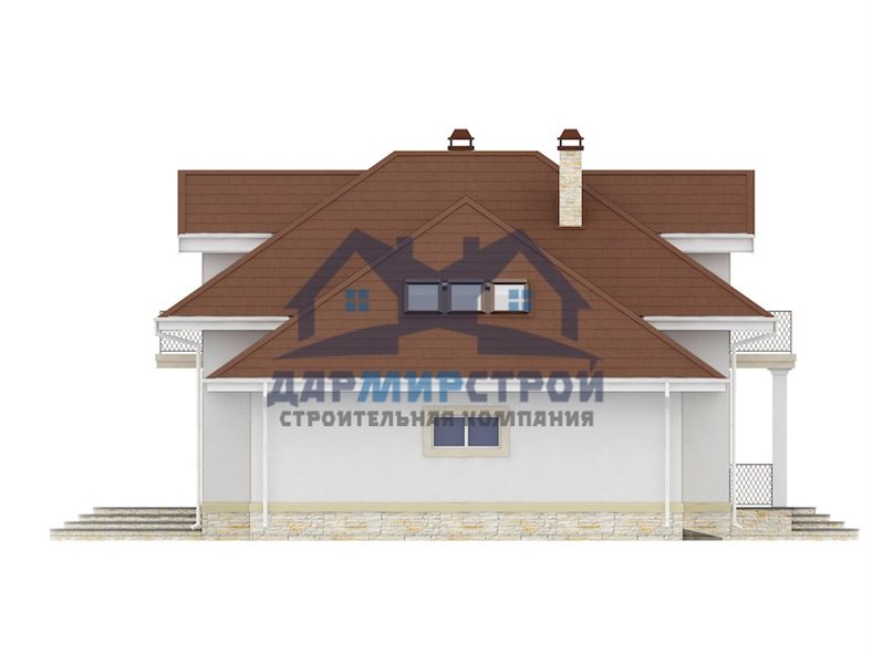 П17 - Проект одноэтажного дома из газобетона с мансардой — изображение 6