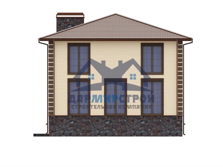 П20 - Проект двухэтажного дома с цоколем из газобетона — изображение 7