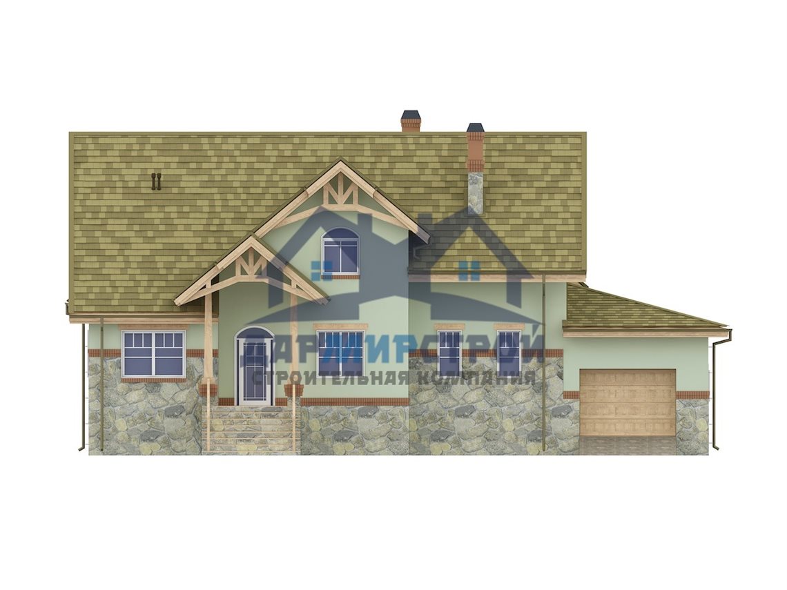 П27 - Проект двухэтажного дома из газобетона с гаражом — изображение 6