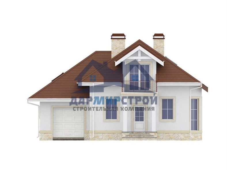 П17 - Проект одноэтажного дома из газобетона с мансардой — изображение 7