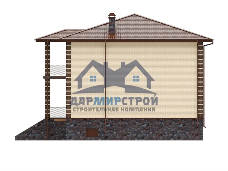 П20 - Проект двухэтажного дома с цоколем из газобетона — изображение 8