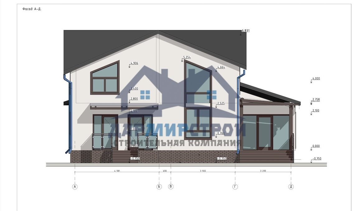 П136 - индивидуальный проект двухэтажного каркасного жилого дома. — изображение 7