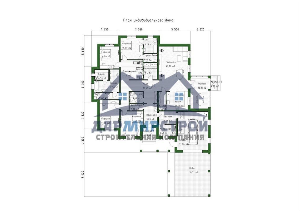 П161 – индивидуальный одноэтажный жилой дом — изображение 5